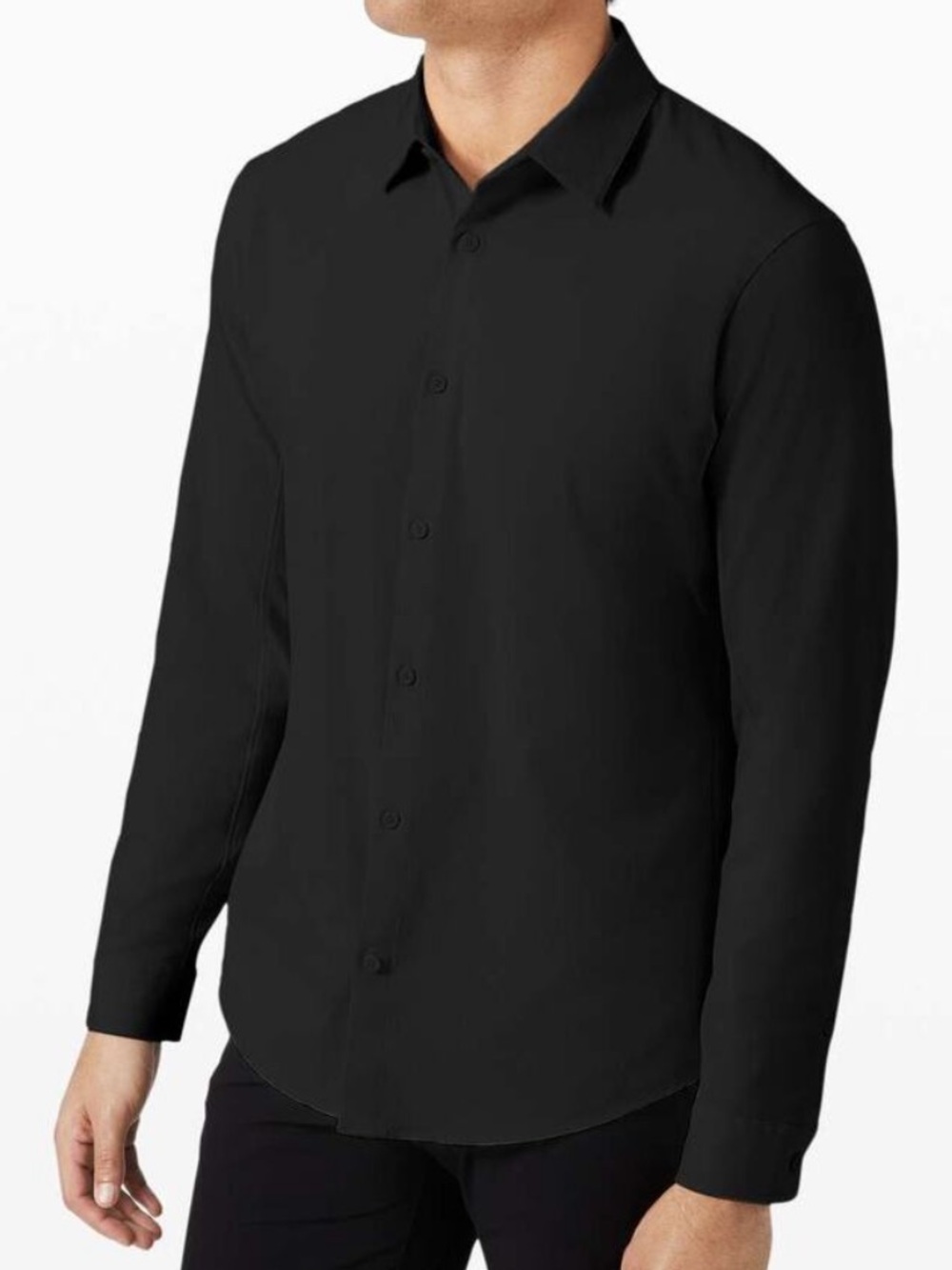 Lululemon Long Sleeve Button-Up Shirt Quick-Dry Black - Men's | Size  XL